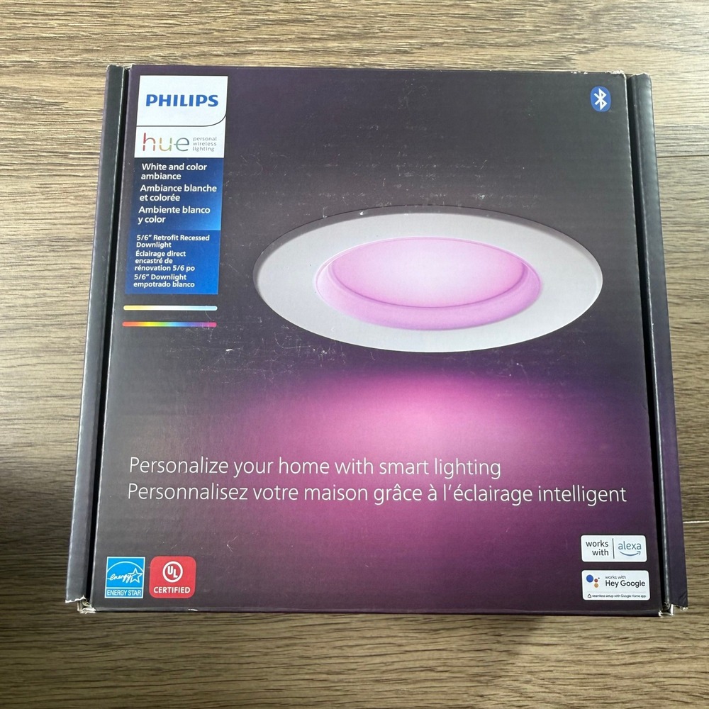 Philips Hue White and Color Ambiance 5/6 Inch Retrofit Recessed Downlight NEW